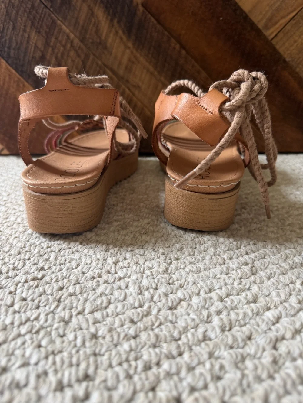 Roolee Multicolor Strappy Platform Espadrille Sandals size 38 EX condition